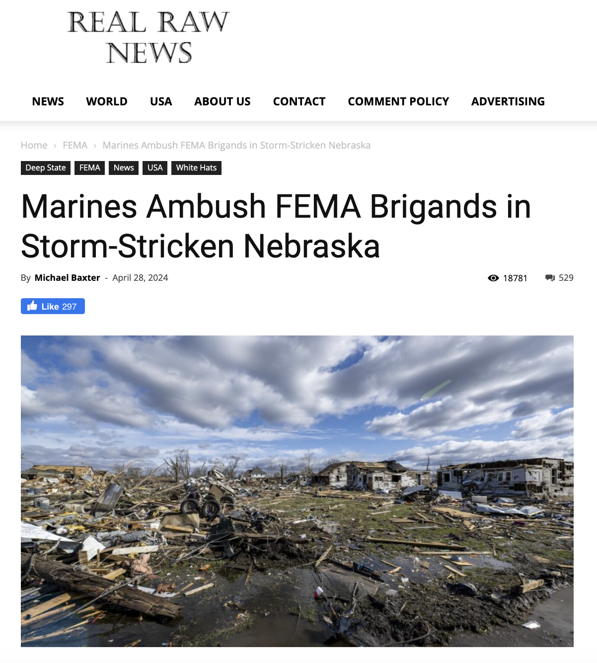 Fact Check: U.S. Marines Did NOT Block FEMA From Tornado Relief In ...